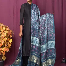 Unnati Silks Ethnic Motifs Printed Block Print Dupatta image 2