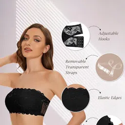 INDIROCKS Pack Of 2 Full Coverage Lightly Padded Bandeau Bra image 2