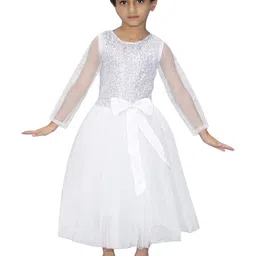 Kaku Fancy dresses Girls Round Neck Embellished Top With Skirt-image-26