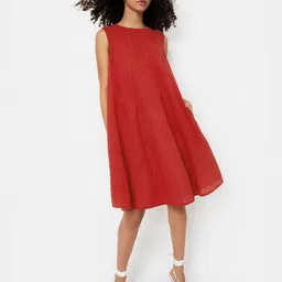 max Striped A-Line Dress-image-81