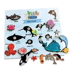 zooplay india Doxbox Sea Animals Shadow Matching Activity Multicolour- 17 Pieces image 4
