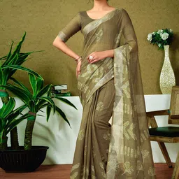 all about you Floral Zari Pure Linen Ready to Wear Saree-picture-48