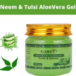 CARET ORGANIC Set Of 2 Vitamin C Glow Scrub With Neem & Tulsi Aloevera Gel - 100 g Each image 2