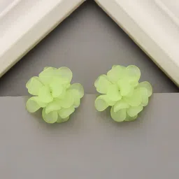 FIMBUL Rhodium-Plated Floral Shaped Studs-13