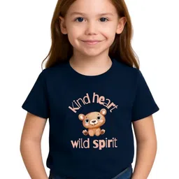 TAGWEAR Girls Typography Printed Raw Edge T-shirt-picture-13