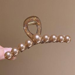 BAESD Women Beaded Pearl Hair Claw Clip-image-4