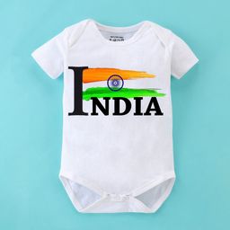 BLUSHES Infants Independence Day Theme Printed Cotton Bodysuit-image-98