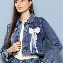 CORSICA Women Washed Lightweight Longline Denim Jacket-picture-48