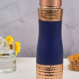 oggn Blue Single Copper Solid Water Bottle-image-25