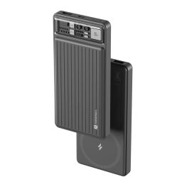 Portronics Luxcell Wireless 10K 10000mah wireless power bank. Black-32
