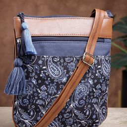 Anekaant PU Structured Handheld Bag with Tasselled-18