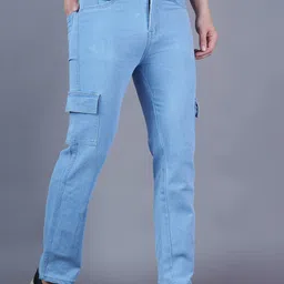 SZN Men Classic Relaxed Fit Light Fade Stretchable Jeans-picture-34