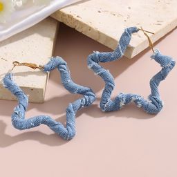 StyleCast x Revolte Star Shaped Half Hoop Earrings-51