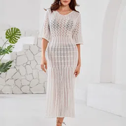 JC Mode Self-Designed Round Neck Midi Cover Up Top-image-99