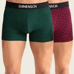 Pack of 2 Combed Cotton Stretch Anti-Bacterial Printed Men Trunk-picture-12