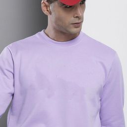 Mast & Harbour Men Solid Cotton Fleece Anti Odour Sweatshirt-picture-37