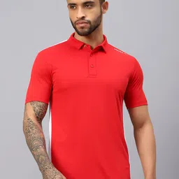 VECTOR X Men Solid Polo Collar T-Shirt-22