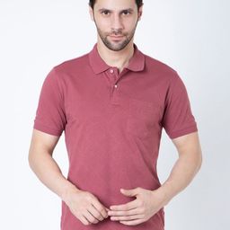 Sparky Men Self Design Polo Collar Cotton T-shirt-image-59