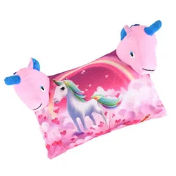 Kuber Industries Pink & Blue Cotton Filled Cotton Ultra Soft Baby Pillow-58