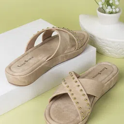 LOUIS STITCH Women Embellished Open Toe Flats-image-58