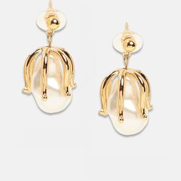 SOHI Set Of 2 Gold-Plated Dented Bud Studs Earrings image 4