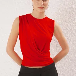 Trendyol Women Round Neck Crop Top-picture-29