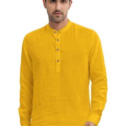 Yugnik Men Slim Fit Full Sleeve Mandarin Collar Cotton Kurta-image-66