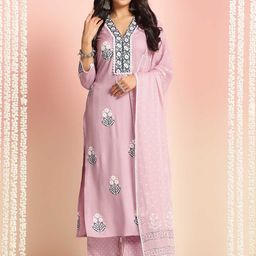 Anni Designer Women Floral Printed Regular Kurta with Palazzos & With Dupatta-image-78