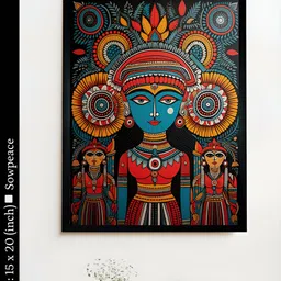 SOWPEACE Blue & Red 1 Piece Canvas Abstract Wall Photographs-image-82
