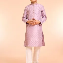 Manyavar Boys Floral Embroidered Kurta with Pyjama-image-51