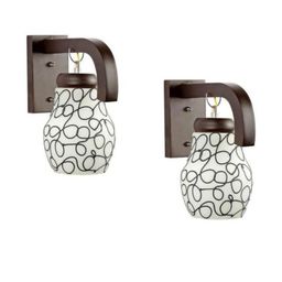 Somil Premium Designer Glass Wall / Night Lamp Elegant & Stylish Dcor Accent for Modern Interiors, color- Black, White, Size:- 19 X 32 X 29.5 CM-image-88