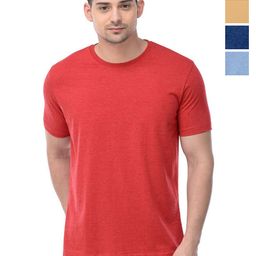 COLOR CAPITAL Unisex Pack Of 4 Solid Round Neck Cotton T-shirts-image-93