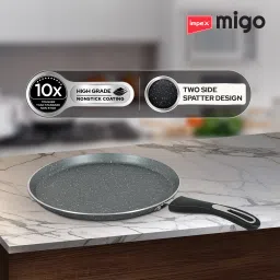 impex Granite Nonstick Large Tawa 30 cm with Spatula, 3 Layer Super Granite Coating Tawa 30 cm diameter image 4