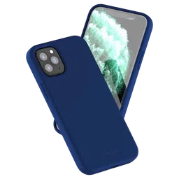 stuffcool Silo Soft and Smooth Rubber Back Cover for Apple iPhone 13 Pro (Camera Protection, Navy)-image-85
