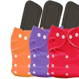 reusable washable adjustable button diaper for baby with wet free insert (0-2 Y-21