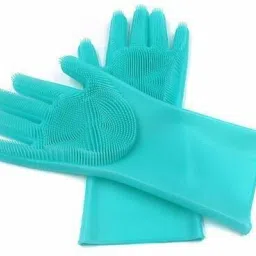 Dish Washing Gloves, Silicon Cleaning Gloves, Silicon Hand Gloves for Kitchen Dishwashing and Pet Grooming, Great for Washing Dish, Kitchen, Car, Bathroom Wet and Dry Glove-image-72