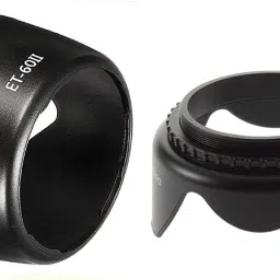 SUPERNIC Combo ET60 II Flower Lens Hood & 58mm Rev Flower Lens Hood for (18-55mm is & 55-250mm is Lens) with Microfiber ClothLens Hood-7