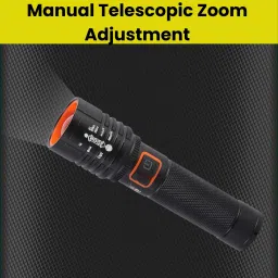 Rechargeable Torch Light, Telescopic Zoom, Ultra Bright LED Flashlight K83 Torch-image-56