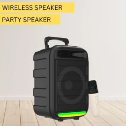 SACRO Monster (BLUETOOTH TROLLEY SPEAKER) High Bass Sound Quality With Karaoke MicP205 35 W Bluetooth Party Speaker-image-87