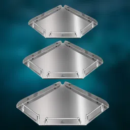 Stainless Steel Wall Mounted 3pc Set Corner Shelf/Corner Basket/ Stainless Steel Wall Shelf-image-13