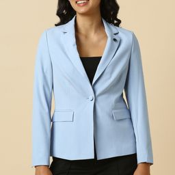 allen solly Women Solid Single Breasted Formal Blazer-picture-38