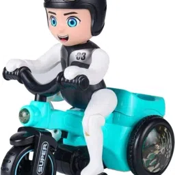 Stunt Tricycle Dancing Motorcycle Toy Multicolor Electric Tricycle Electric Tricycle | Bicycle Stunt Toy for Kids with 360 Degree Rotating Stunt Tricycle-12