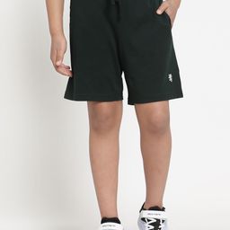 Red Tape Boys Green Pure Cotton Regular Fit Sports Shorts-image-50