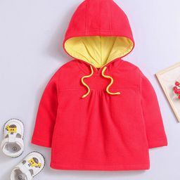 Nino Bambino Unisex Kids Red Hooded Sweatshirt-image-31