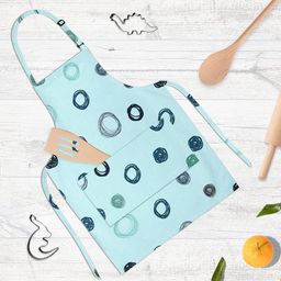 ArtzFolio Blue Printed Cotton Aprons-64