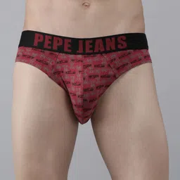 Pepe Jeans Men Red Printed Modern Basic Briefs 8904311326786-picture-24