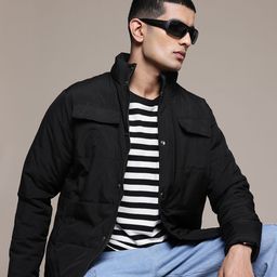 The Roadster Lifestyle Co. Mock Collar Padded Jacket-54