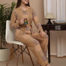Sweet Dreams Women Geometric Printed Night suit-image-89