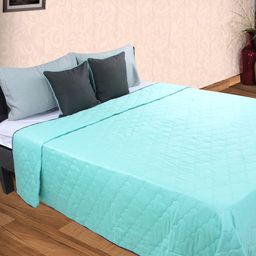 Portico New York Blue 300 TC Cotton Double Bed Cover Set-image-51