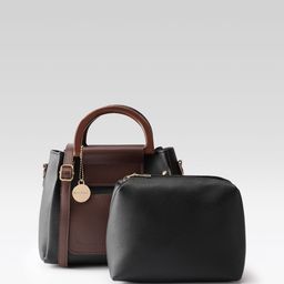 Mast & Harbour Colourblocked Structured Handheld Bag-13